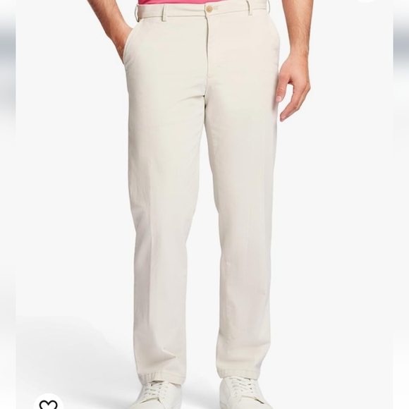 Izod Chino Pants 42x29 Cream Straight Fit - Picture 1 of 4